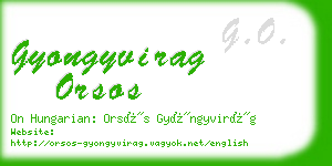 gyongyvirag orsos business card